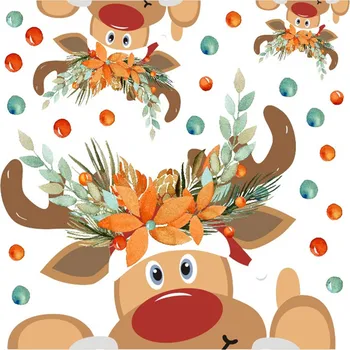 

40# Merry Christmas Background Wall Sticker Window Home Decor Decal Decoration christmas decorations for home рождество navidad