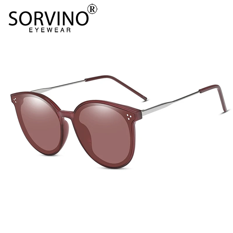 

SORVINO Retro Big Oval Luxury Sunglasses Women Brand Designer 90s Lady Oversized Crystal Cateye Mirror Sun Glasses Shades SP283