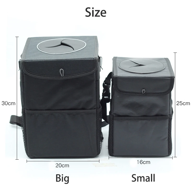 Car Backseat Organizer Car Back Seat Storage Bag Organizer Waterproof Folding Trash Can Oxford Cloth Organizers