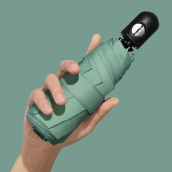 Luxury Full Automatic Umbrella Mini Pocket Umbrella Simple Folding Forest Girl Lovely Compact Portable Sun Umbrella