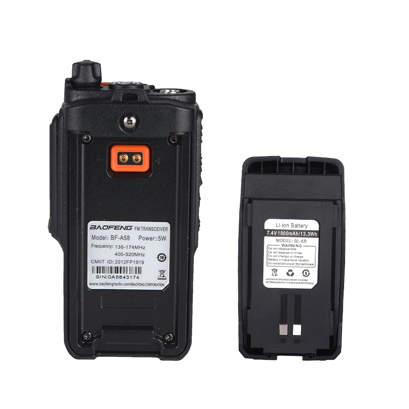 Baofeng BF A58 Walkie Talkie IP67 Водонепроницаемый Telsiz 10 км двухстороннее радио Comunicador UV 9R Plus