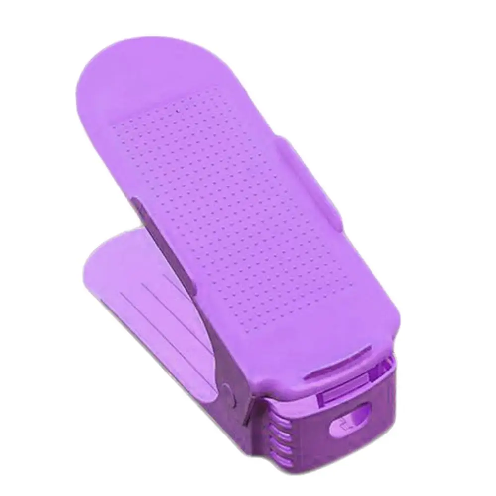purple Модные Обувные стеллажи, Современная двойная Чистящая полка для хранения обуви, обувная коробка для гостиной, органайзер для обуви, полка, Прямая поставка#2 - Цвет: purple