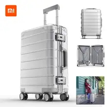 Xiaomi 90FUN, 20 дюймов, чемодан для путешествий, багаж, металлический алюминиевый сплав, багаж, все направления, колеса, TSA, замок с паролем