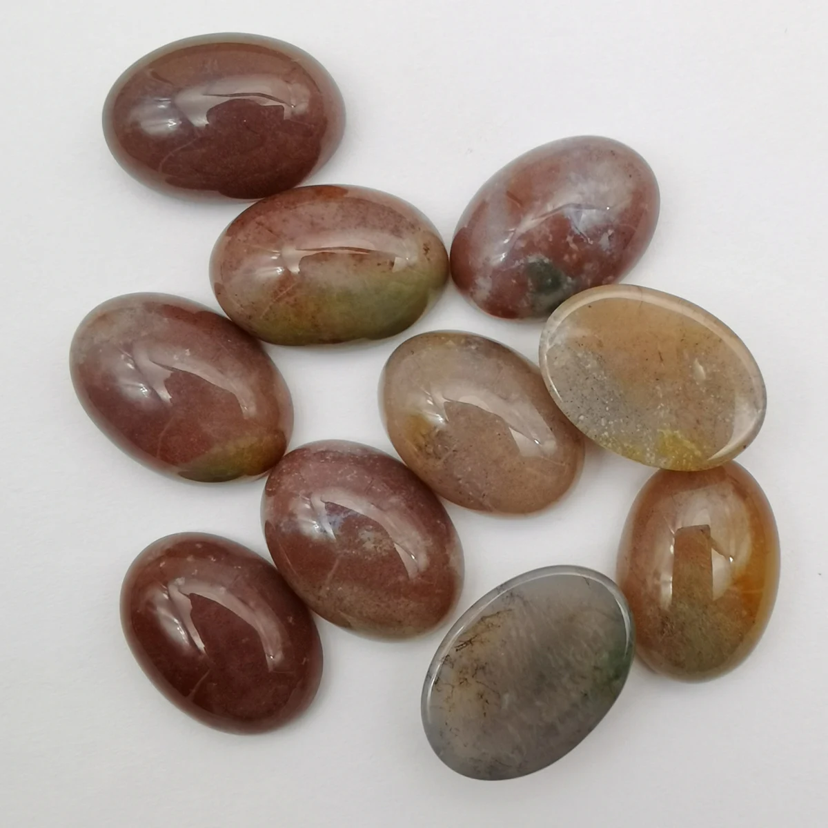 

18x13MM Indian Agate Stone Oval CAB Cabochon Jewelry For Woman Gift Bead (10 pcs/lot) H306