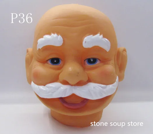 1 шт. Высококачественная 3D виниловая голова Санта-Клауса рождественские украшения «сделай сам» аксессуары ремесло орнамент для пожилых людей - Цвет: P36