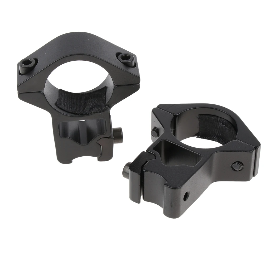 High Profile 1-inch 25.4mm Scope Ring Mount 11mm Picatinny Weaver Dovetail Rail Mount Adapter Black Hunting Accessories