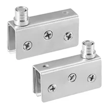 4 Pcs Glass Hinges. The Upper And Lower Rotating Shafts Automatically Snap Open The Hole Free Rotating Shaft Glass Hinge
