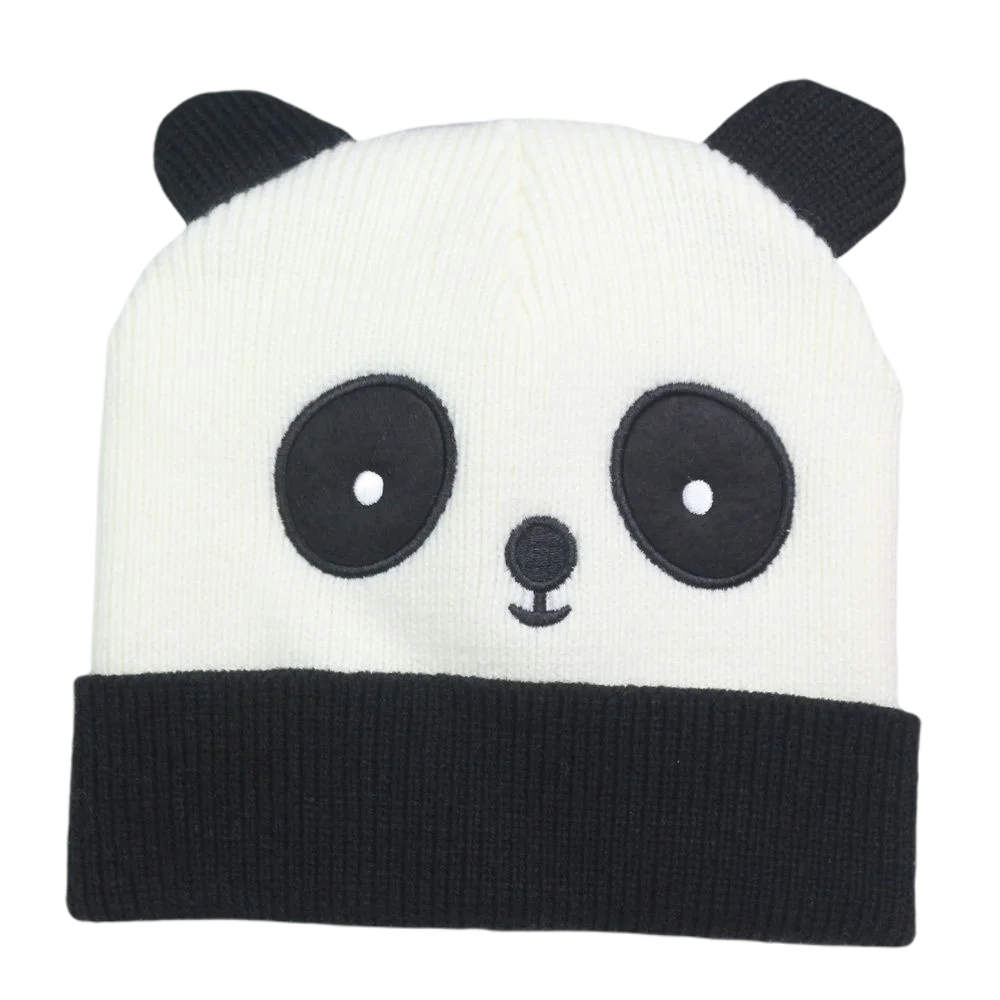 Lady Teens Cute Panda Novelty Beanies Knit Hats With Ears Knitted Winter  Cap Head 56-58cm - Skullies & Beanies - AliExpress
