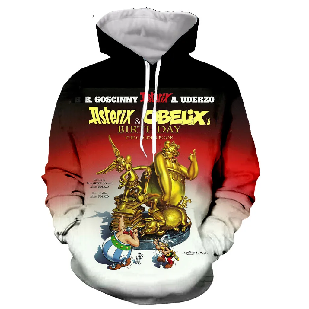 Новое поступление модная Готическая футболка с 3D принтом Asterix And Obelix для мужчин и