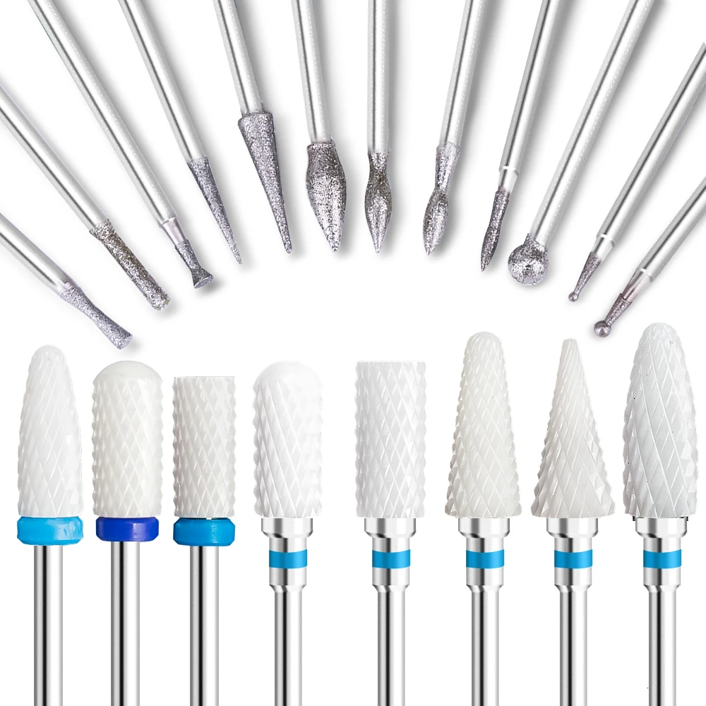 Cone Carbide Tungsten Nail Drill Bits Manicure Drill Milling Cutter Nail Files Buffer Art Equipment Accessory