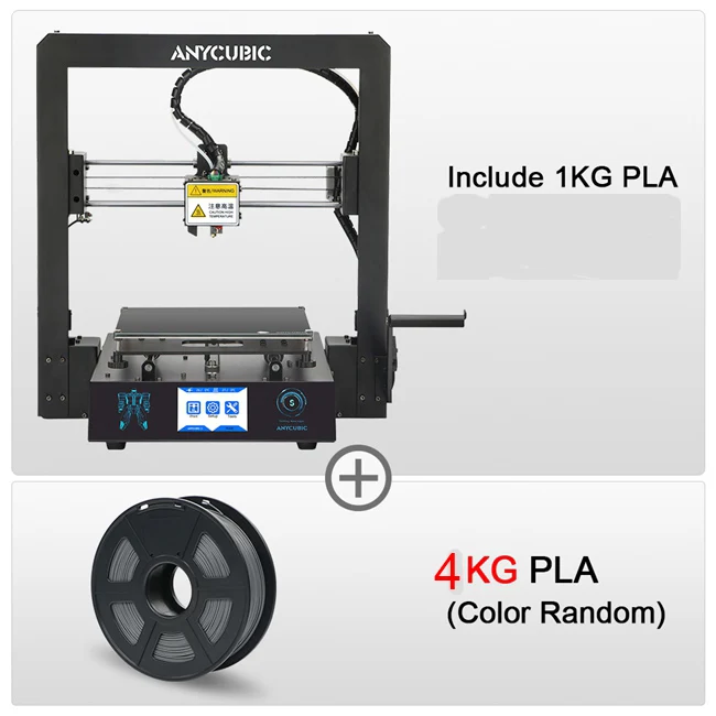 ANYCUBIC 3d принтер мега-S обновления I3 Мега огромный объем сборки 3d принтер металлический каркас Ultrabase 3d принтер impressora 3d Друкер - Цвет: Mega S  add 4kg