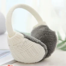 Зимние теплые наушники, вязаные детские наушники для мальчиков, наушники для девочек, детские подарочные наушники