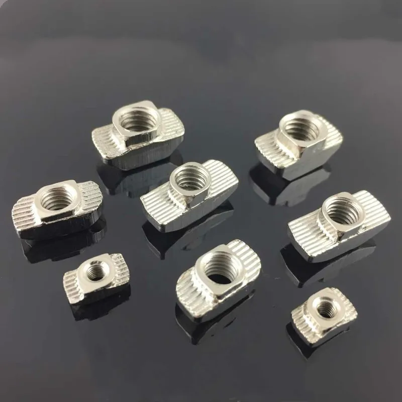 50 pcs T Nut M3/M4/M5/M6/M8 For 20/30/40/45 Series Slot European standard aluminum profile accessories T-shaped ship type | Обустройство