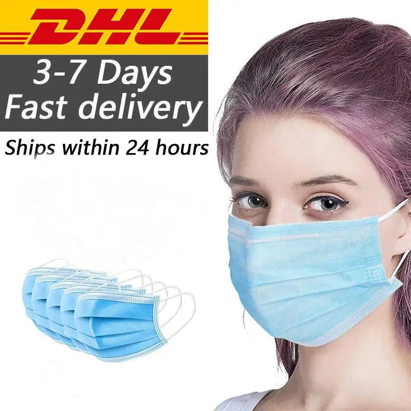 

100/200/300/500/1000/5000pcs Protective Surgical Face Mouth Masks Face Mask Anti Virus Influenza DHL Free shipping