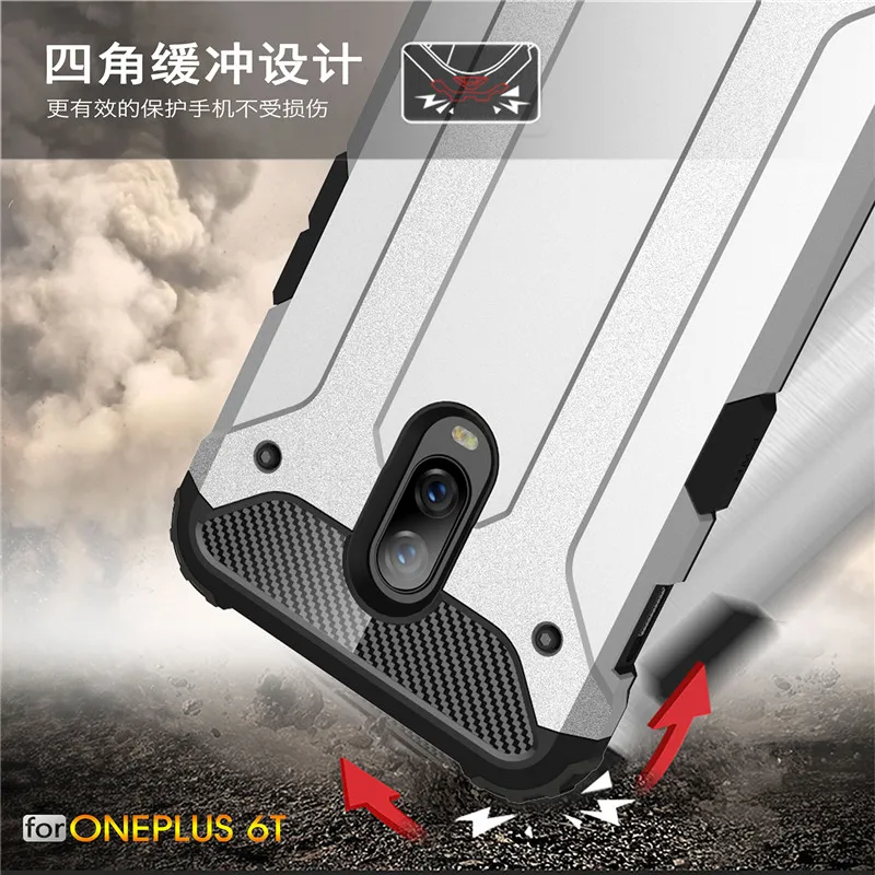 

For OnePlus 6t Case Armor Shockproof Silicone Phone Case For OnePlus 6t Phone Cover Bumper Case For OnePlus 6t Capa Funda Shell