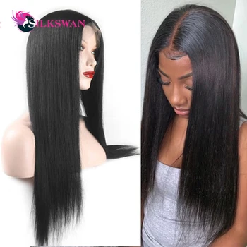 

Silkswan Straight Wig 13x4 T part Lace Wig Brazilian Hair Wigs 180% Human Hair Lace Wig 14"-26" Transparent Lace wigs For Woman