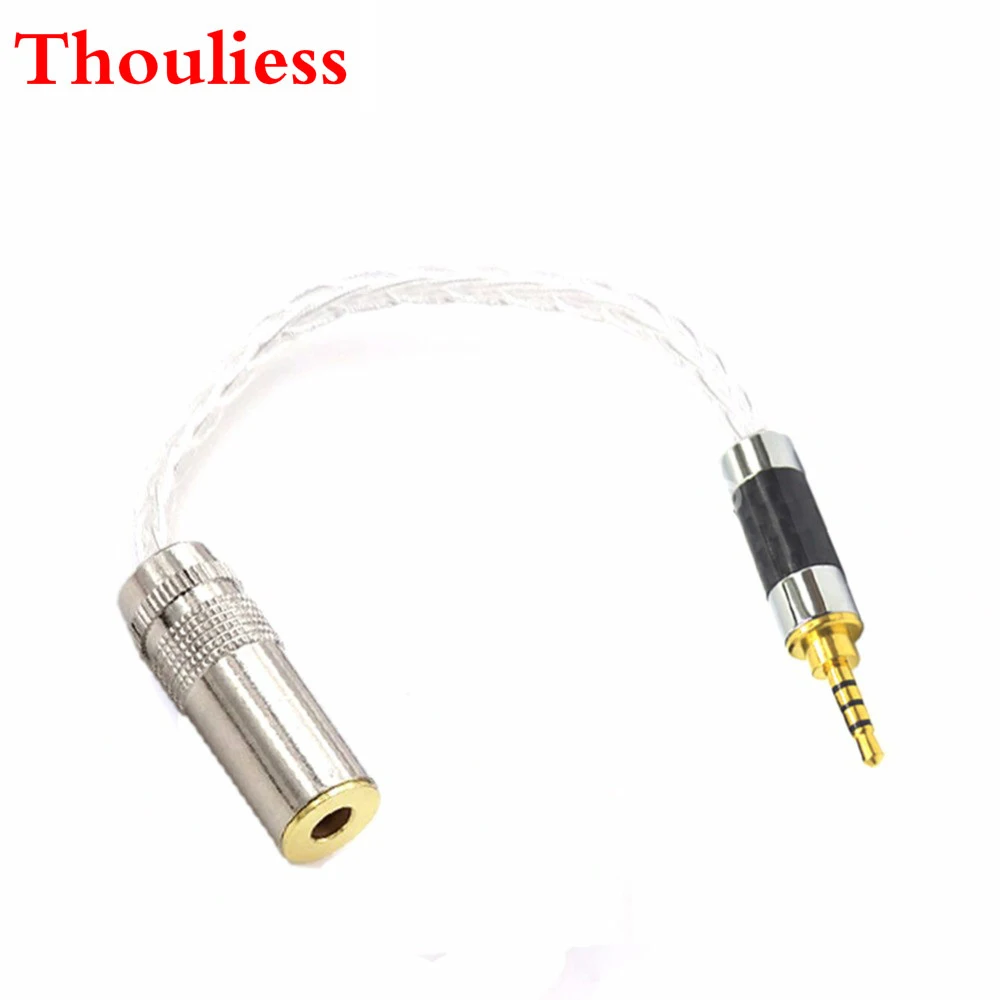 

Thouliess HIFI 10cm 2.5mm TRRS Balanced to 4.4mm Balanced Female 7N OCC Silver Plated Audio Adapter Cable