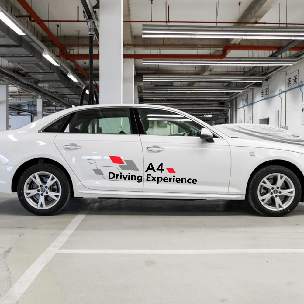 2 шт. автомобильные виниловые наклейки на дверь автомобиля 8 в A4 B6 B8 B7 A6 C5 C6 C7 Q5