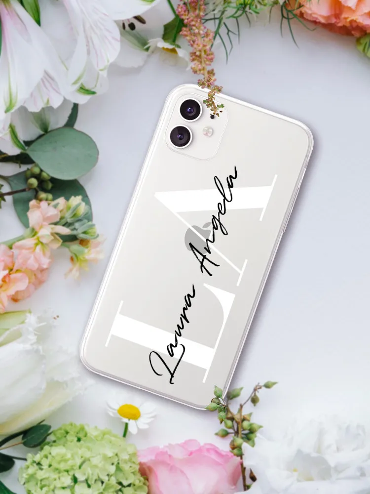 Custom Name DIY Letters for iPhone 13 Pro Max Case 12 8 Plus SE 2020 Cover Girls Silicone Funda For iPhone 11 Pro Case X XS XR 7 case for iphone 13 pro max