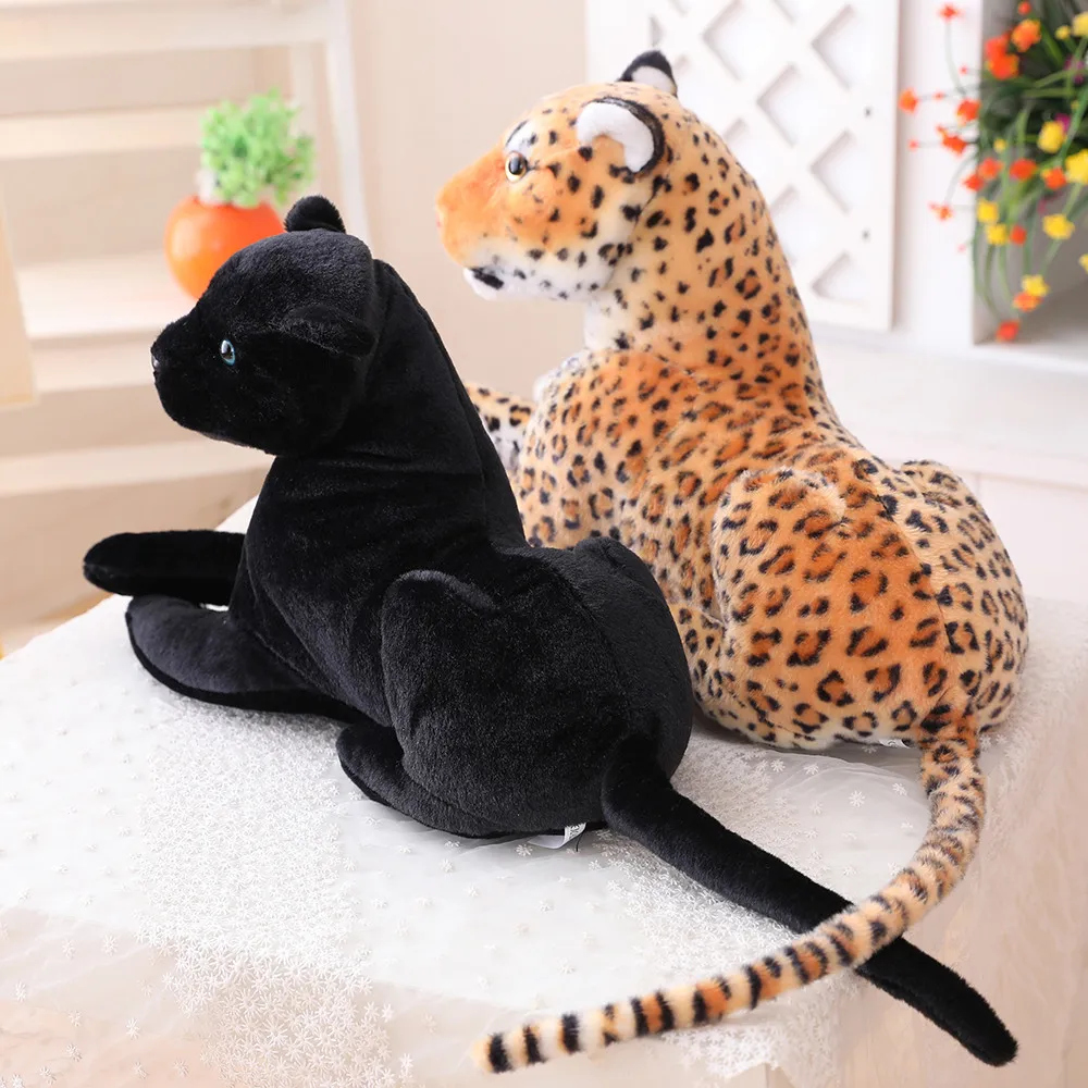 MagiDeal 35cm Weißer Leopard Tier Plüsch Schlafendes Baby Puppe Spielzeug 