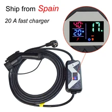 EVSE электрические транспортные средства автомобильное зарядное устройство J1772 тип 1 NEMA 20A Быстрая зарядка Европейский адаптер штекер