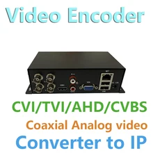 4ch cctv vídeo codificador analógico para vídeo de vigilância em rede conversor de vídeo servidor ahd cvi cvbs conversor para ip