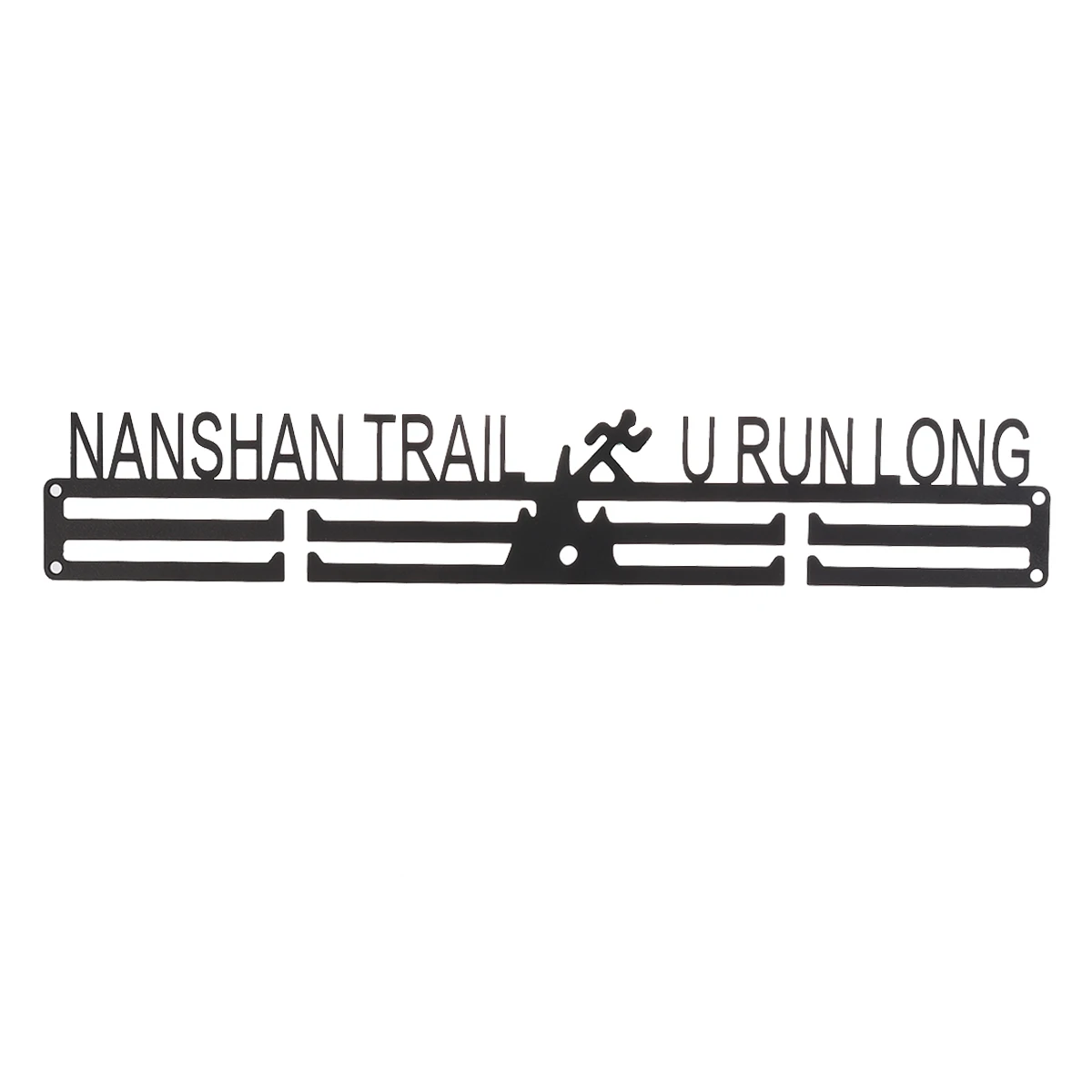 NANSHAN TRALL U RUN Металлический Стальной Держатель для медалей, вешалка для медалей, стойка для демонстрации, идеальный подарок для бега, спортивный держатель для медалей из нержавеющей стали, 406 мм* 158 мм - Цвет: NANSHAN TRALL U RUN
