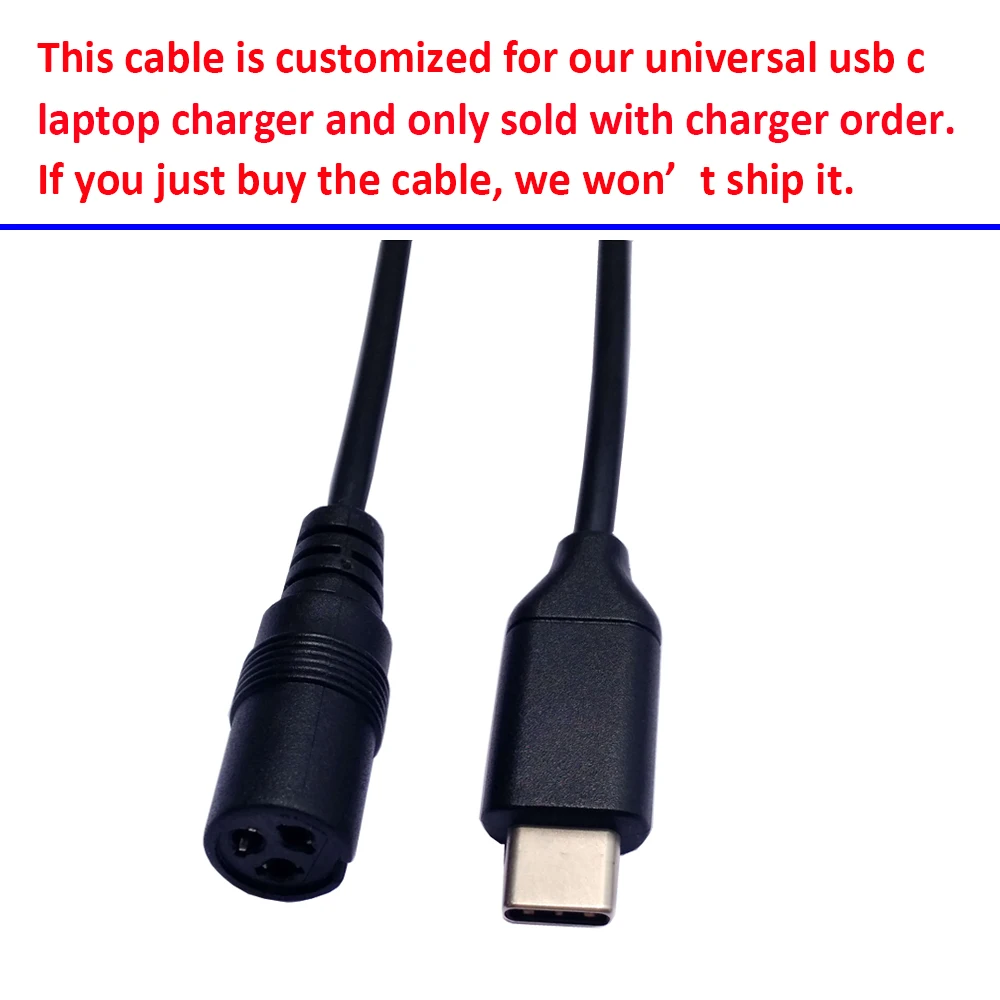Fast Charging Type C USB-C Type-C to 3 Pin DC Cable For Universal Laptop Charger Notebook Adapter with Tips | Компьютеры и офис