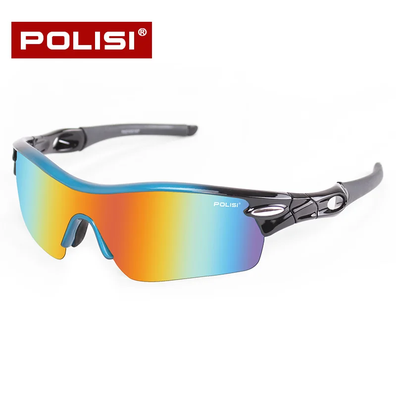 POLISI очки солнцезащитные мужские очки велосипедные Велосипедные очки Poc lentes ciclismo, поляризационные солнцезащитные очки для мужчин, унисекс, lentes ciclismo, уличные спортивные очки для рыбалки, UV400 - Цвет: blue