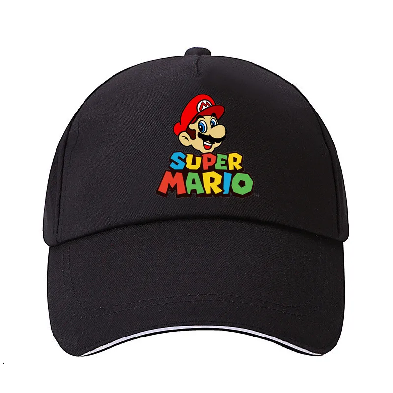 Super mario Супер Марио хлопчатобумажные кепки с прямым козырьком, кепки, головной убор в хип-хоп стиле персик Bowser жаба Косплей уличные кепки Регулируемый Шляпа Кепка с козырьком для мужчин и женщин - Цвет: Super mario