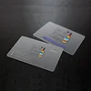 Custom transparent pvc business card printing office supplies plastic ID One-sided print visit waterproof round corners cards ► Photo 1/6