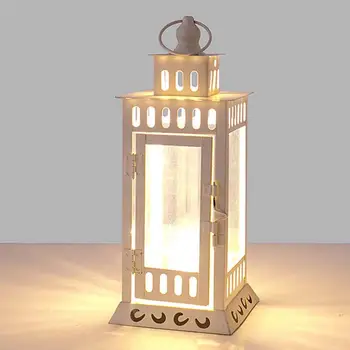 

1pc Candlestick Candle Holder Creative Romantic Wedding Candlelight Dinner Props Wind Lamp without Candle for Decor (Golden)