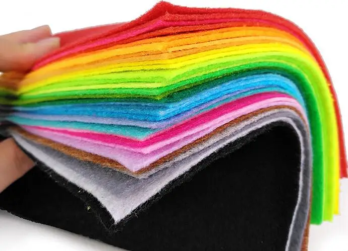 40 шт. Нетканая Ткань DIY игрушки подарок красочная ручная войлочная ткань полиэстер скатерть квадратная ручная работа игрушки для выставки GYH