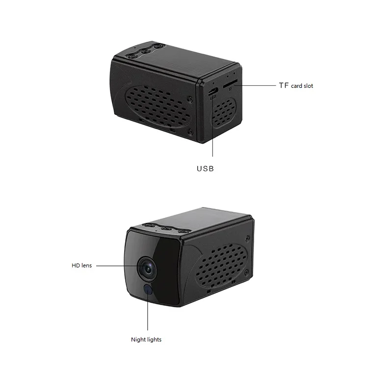 Беспроводная WiFi IP мини камера 1080P HD Смарт ночное видение микро Обнаружение