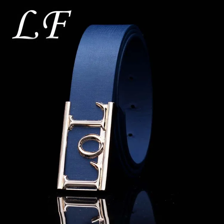 

Fashion Belt Versatile Belt Personality Fashion Letter LOL Smooth Buckle