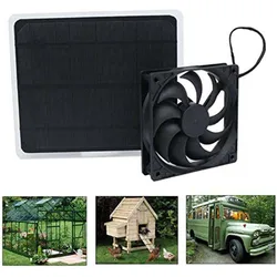 10W Solar Powered USB Fan Mini Ventilator For Greenhouse Pet /Dog Chicken House Iron+Plastic Heating Cooling & Vents