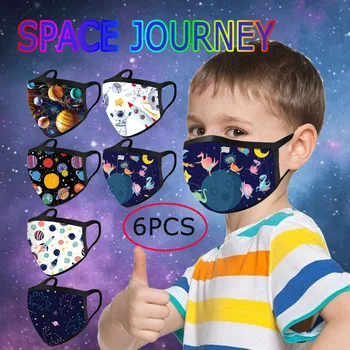 

Mascarilla Personal Health Care Child Mask 6pcs Children Space Journey Reusable Washable Outdoor Breathable Mask Reusable Masks