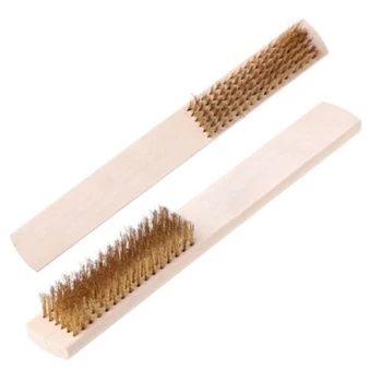 

2PCS Heavy Duty Copper Brass Wire Brushes Large Paint Rust Cleaner Brush Tools