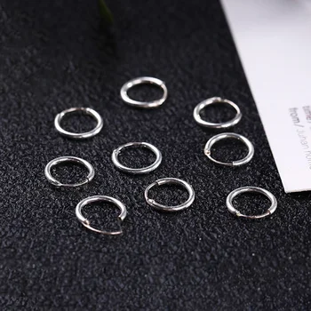 

2pcs 10mm 925 Sterling silver color Round Ear Ring Charms Accessories For DIY Jewelry Bracelet Making Accessories 92573