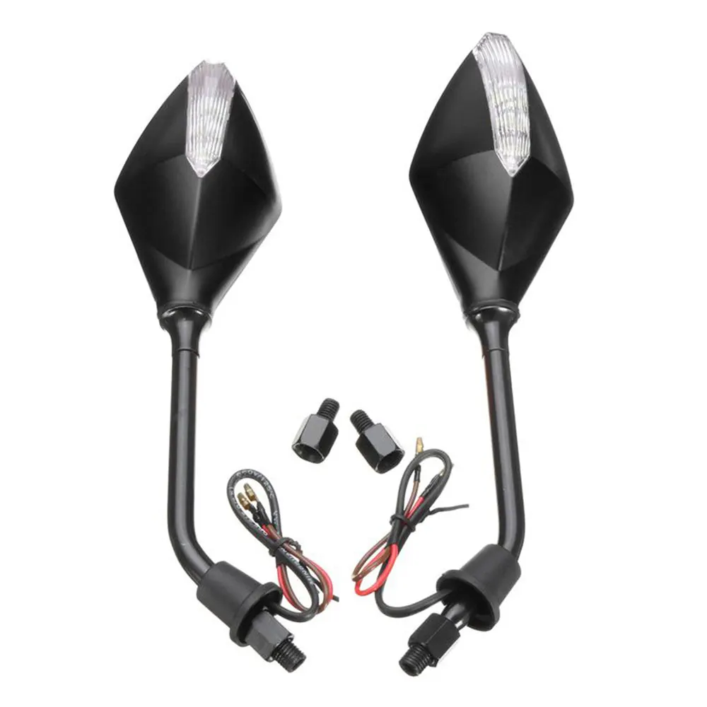

1 Pair Universal Motorcycle LED Turn Signals Motorcycle Rearview Mirrors Scooter Indicator Motorcycle Mirror High Quality Oc28