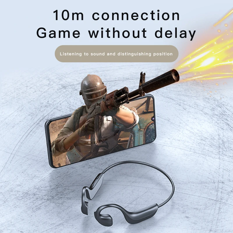 G100 Gaming Headset Microphone 5.0 Wireless Earbuds Bone Conduction Headphones For Outdoor Sports Waterproof Blue-Tooth Earphone