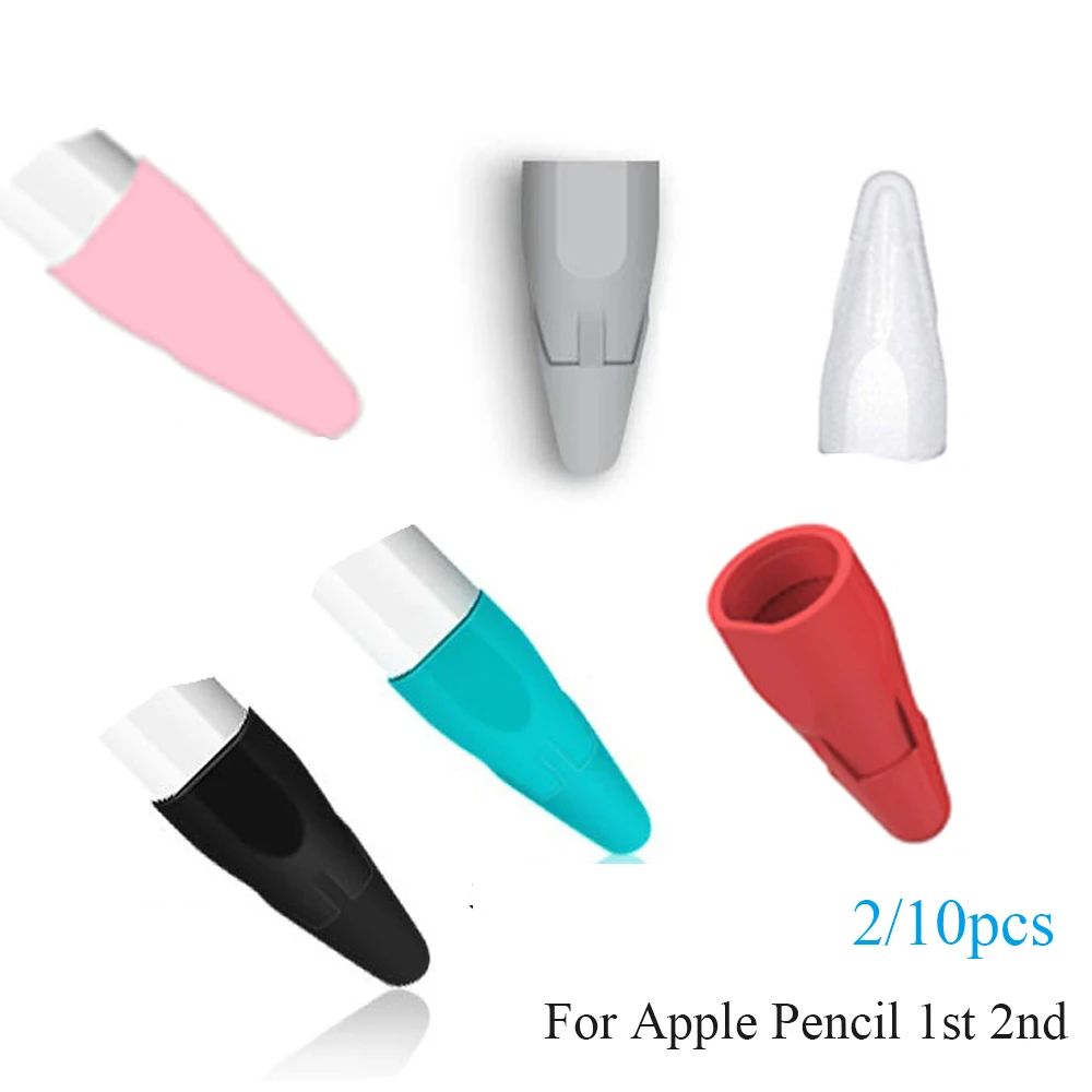 

2PC New Coming Silicone Replacement Tip Case Nib Protective Cover Skin for Apple Pencil 1st 2nd Candy Color Non Slip Dust Proof