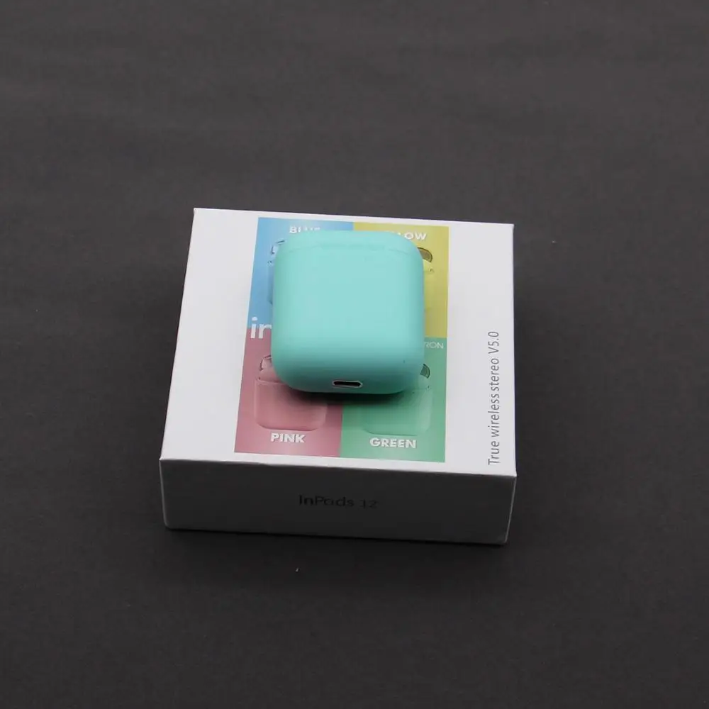Macaron Inpods 12 Mint i12 Tws наушники i7s i9s i11 беспроводные Bluetooth наушники гарнитура наушники для Iphone Android смартфон - Цвет: Мятный