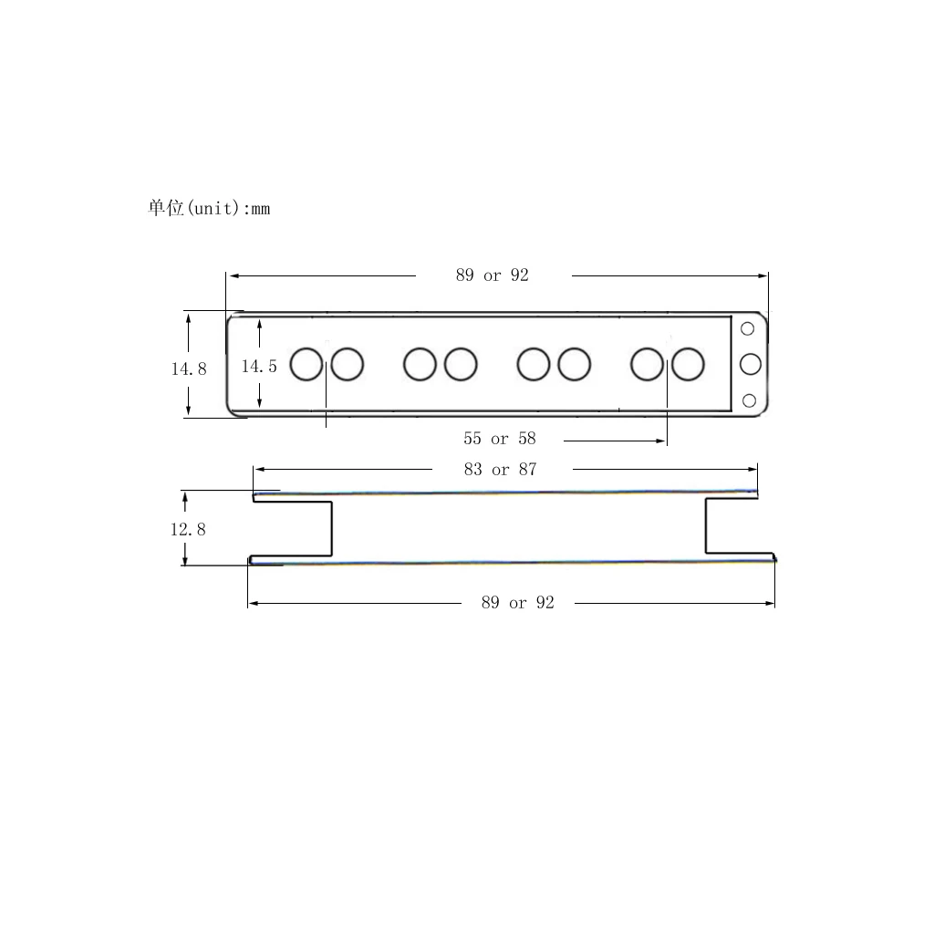 Pack of 2 Open Jazz Bass Pickup Covers Neck&Bridge for JB Bass Guitar Parts