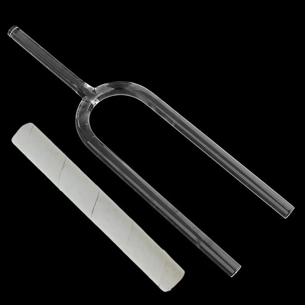 Quartz Crystal Tuning Fork Singing Bowl for Relaxation Sound Prayer Dia 12mm+Suede Stick