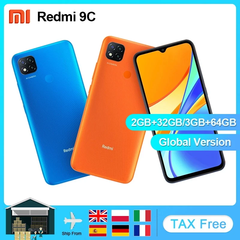 Глобальная версия Xiaomi Redmi 9C 32 Гб 64 мобильный телефон Helio G25 Восьмиядерный 6 53 &quot5000