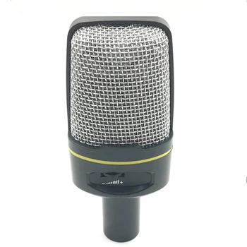 

With Stand Handheld 3.5mm Omnidirectional Adjustable Angle Desktop Gaming PC Laptop Condenser Microphone Online Chatting Podcast