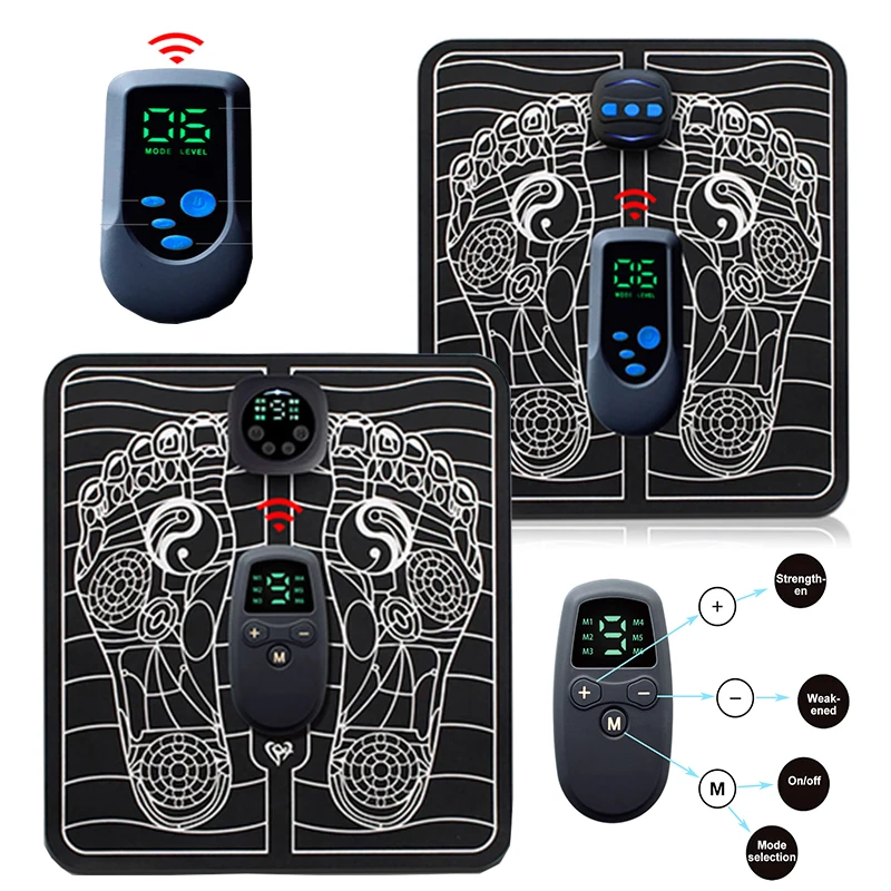 EMS Electric Foot Massager Feet Massage Mat Muscle Stimulator Improve Blood Circulation Relieve Pain Care Tool |