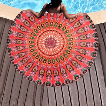 

Portable Folding Pad Anti-Dirty Picnic Mat 140cm Round Mandala Tapestry Home Hotel Bedroom Decor Wall Hanging Carpet Cloth