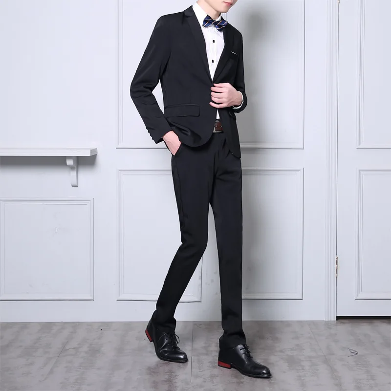 2017 Autumn And Winter New Style MEN'S Suit Two-Piece Set Fashion Casual Work Clothes Campus Business Attire Fashion- 2017 Autumn And Winter New Style MEN'S Suit Two-Piece Set Fashion Casual Work Clothes Campus Business Attire Fashion-